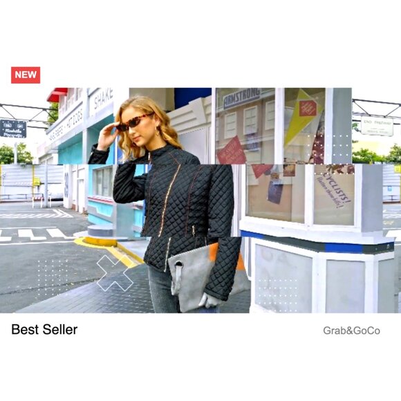 Faux Leather Suede Moto Biker Jacket Sherpa-Lined Removable Belt Chic Oversized - Picture 6 of 6